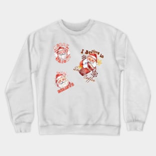 Vintage Santa Claus Stickers Pack Crewneck Sweatshirt